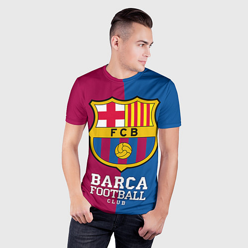 Мужская спорт-футболка Barca Football / 3D-принт – фото 3