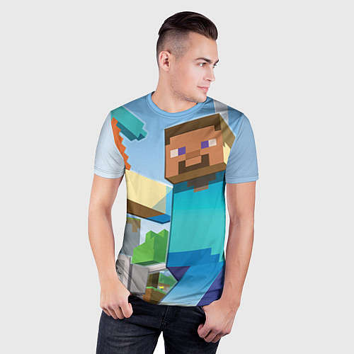 Мужская спорт-футболка Minecraft World / 3D-принт – фото 3