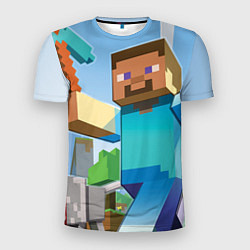 Мужская спорт-футболка Minecraft World