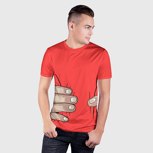 Мужская спорт-футболка Рука / 3D-принт – фото 3
