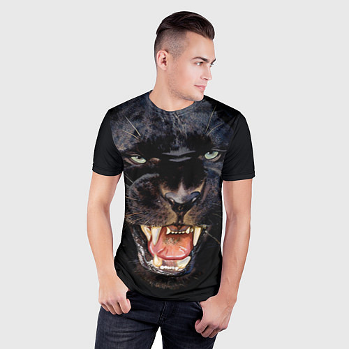 Мужская спорт-футболка Пантера / 3D-принт – фото 3