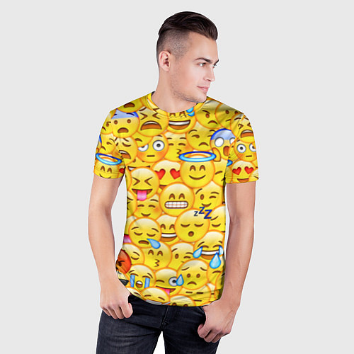 Мужская спорт-футболка Emoji / 3D-принт – фото 3