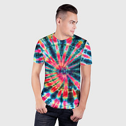 Футболка спортивная мужская Tie dye, цвет: 3D-принт — фото 2
