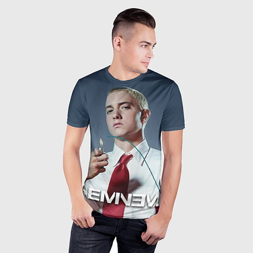 Мужская спорт-футболка Eminem Fire / 3D-принт – фото 3