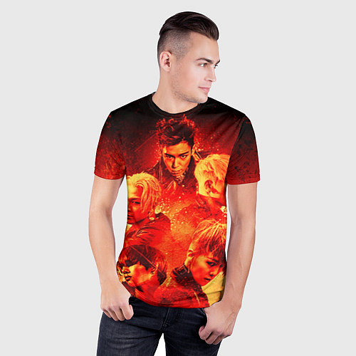 Мужская спорт-футболка Big Bang: Flame Boys / 3D-принт – фото 3