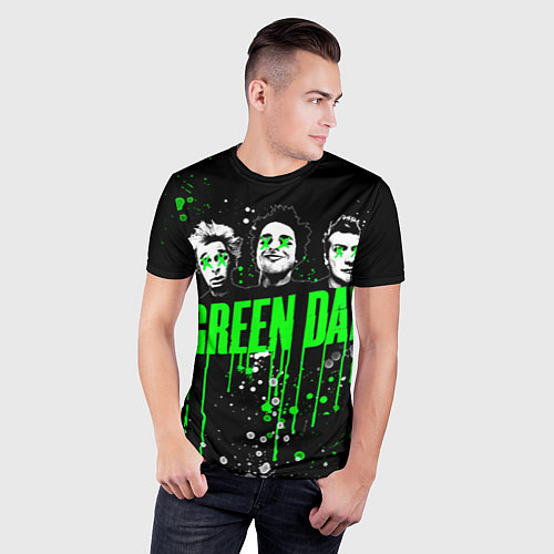 Мужская спорт-футболка Green Day: Acid Colour / 3D-принт – фото 3