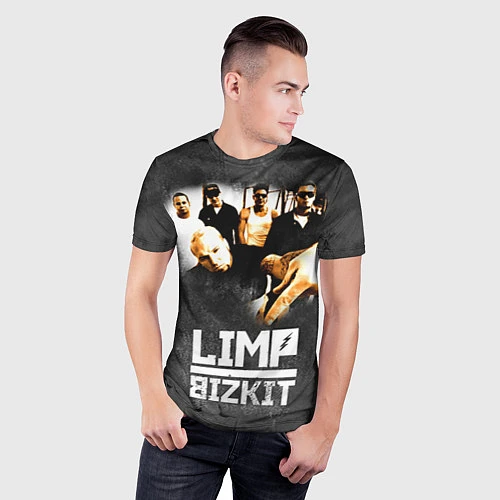 Мужская спорт-футболка Limp Bizkit: Rock in to you / 3D-принт – фото 3