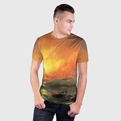 Футболка спортивная мужская Айвазовский - 9 Вал, цвет: 3D-принт — фото 2