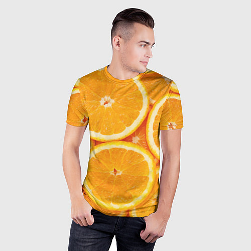 Мужская спорт-футболка Апельсинчик / 3D-принт – фото 3