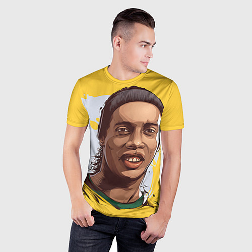 Мужская спорт-футболка Ronaldinho Art / 3D-принт – фото 3
