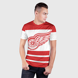 Футболка спортивная мужская Detroit Red Wings, цвет: 3D-принт — фото 2