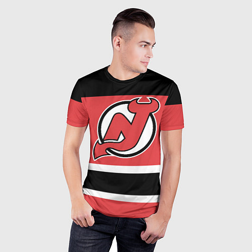 Мужская спорт-футболка New Jersey Devils / 3D-принт – фото 3