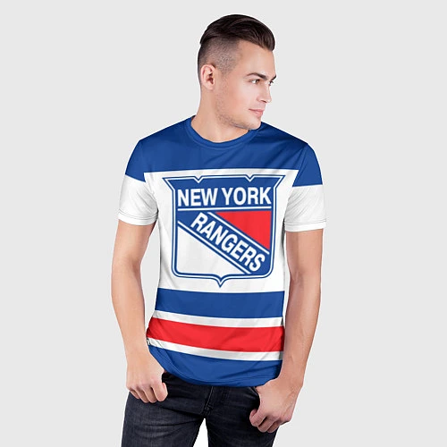 Мужская спорт-футболка New York Rangers / 3D-принт – фото 3