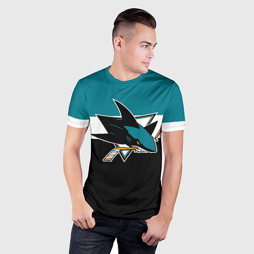 Мужская спорт-футболка San Jose Sharks / 3D-принт – фото 3