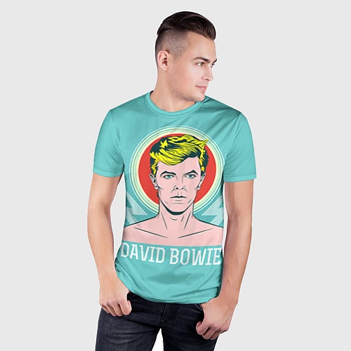 Мужская спорт-футболка David Bowie: pop-art / 3D-принт – фото 3