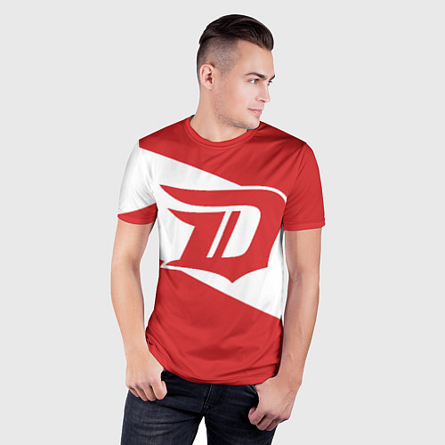 Мужская спорт-футболка Detroit Red Wings D / 3D-принт – фото 3