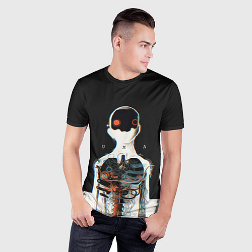 Мужская спорт-футболка Three Days Grace: Skeleton / 3D-принт – фото 3
