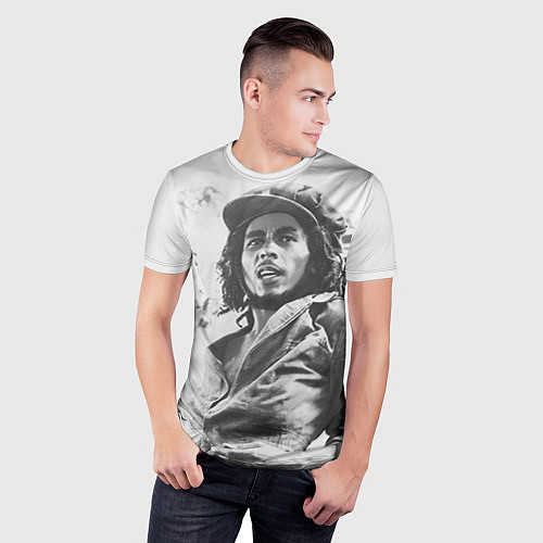 Мужская спорт-футболка Молодой Боб Марли / 3D-принт – фото 3