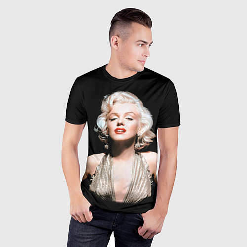 Мужская спорт-футболка Мерлин Монро 2 / 3D-принт – фото 3