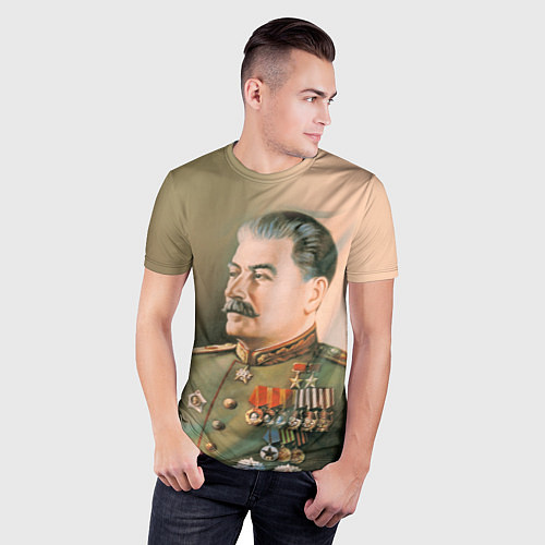 Мужская спорт-футболка Иосиф Сталин / 3D-принт – фото 3