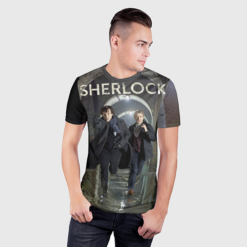 Мужская спорт-футболка Sherlock Break / 3D-принт – фото 3