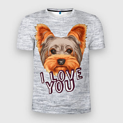 Мужская спорт-футболка Йоркширский терьер