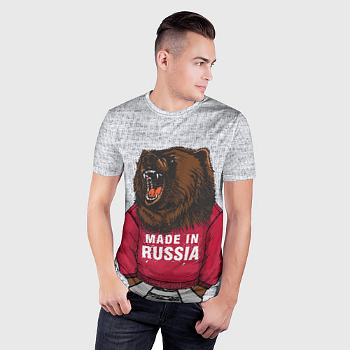Мужская спорт-футболка Made in Russia / 3D-принт – фото 3