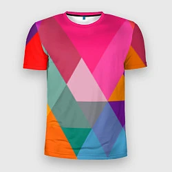 Мужская спорт-футболка Разноцветные полигоны