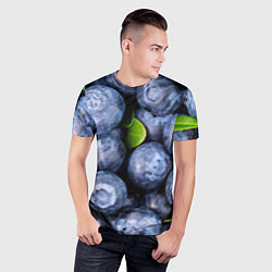 Футболка спортивная мужская Черника, цвет: 3D-принт — фото 2