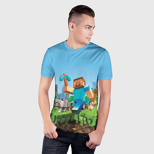 Мужская спорт-футболка Minecraft Summer / 3D-принт – фото 3