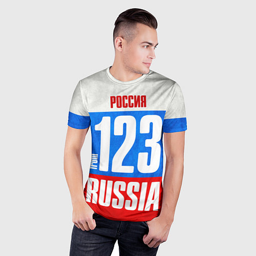 Мужская спорт-футболка Russia: from 123 / 3D-принт – фото 3
