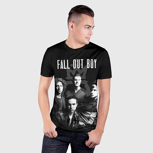 Мужская спорт-футболка Fall out boy band / 3D-принт – фото 3