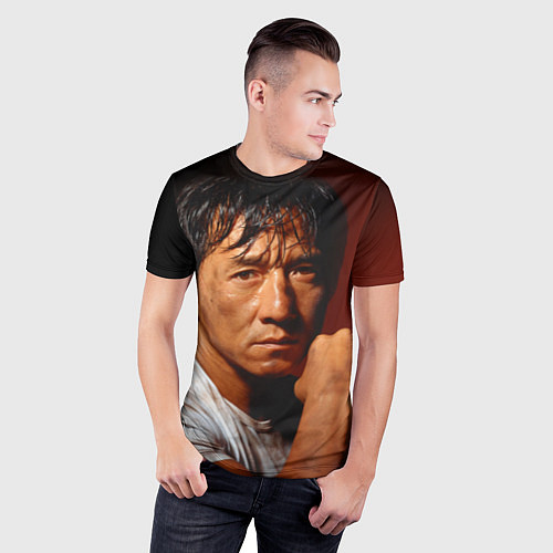 Мужская спорт-футболка Джеки Чан / 3D-принт – фото 3