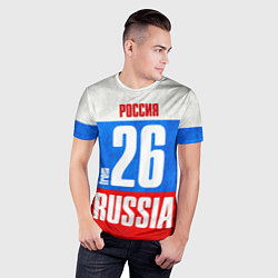 Футболка спортивная мужская Russia: from 26, цвет: 3D-принт — фото 2