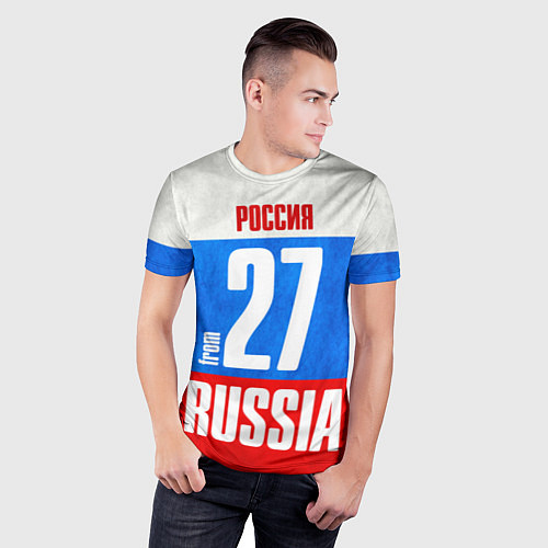 Мужская спорт-футболка Russia: from 27 / 3D-принт – фото 3