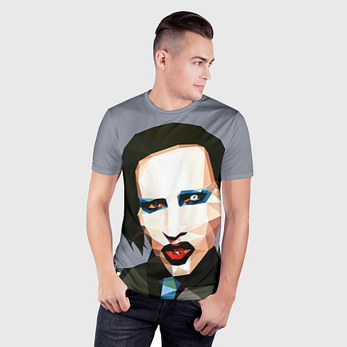 Мужская спорт-футболка Mаrilyn Manson Art / 3D-принт – фото 3