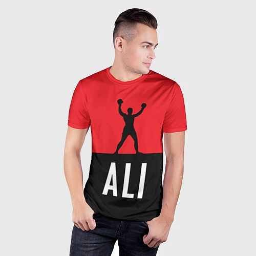 Мужская спорт-футболка Ali Boxing / 3D-принт – фото 3