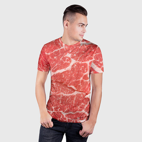 Мужская спорт-футболка Кусок мяса / 3D-принт – фото 3