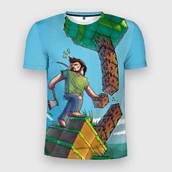 Мужская спорт-футболка Minecraft Woodcutter