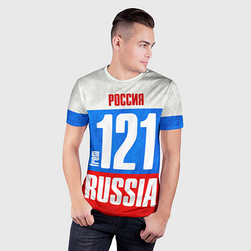 Мужская спорт-футболка Russia: from 121 / 3D-принт – фото 3