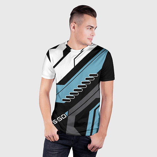 Мужская спорт-футболка CS:GO Vulcan Style / 3D-принт – фото 3