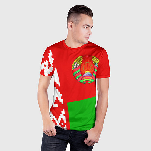 Мужская спорт-футболка Патриот Беларуси / 3D-принт – фото 3