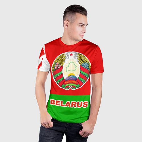 Мужская спорт-футболка Belarus Patriot / 3D-принт – фото 3