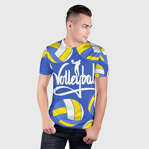 Мужская спорт-футболка Волейбол 6 / 3D-принт – фото 3