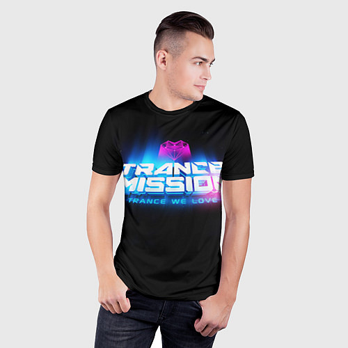 Мужская спорт-футболка Trancemission: Trance we love / 3D-принт – фото 3