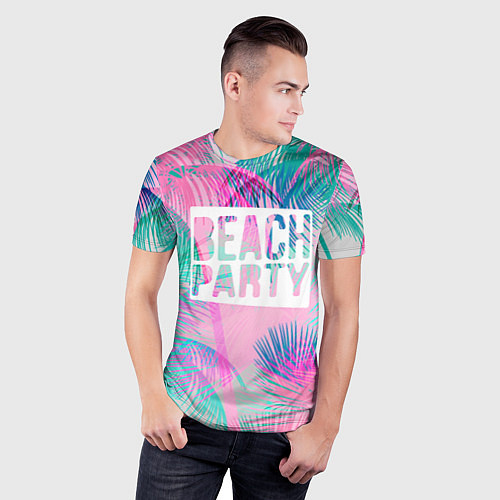 Мужская спорт-футболка Beach Party / 3D-принт – фото 3