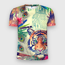 Мужская спорт-футболка Индийский тигр
