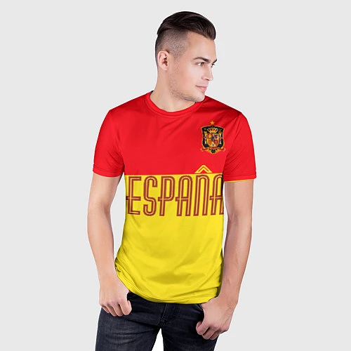 Мужская спорт-футболка Сборная Испании: Евро 2016 / 3D-принт – фото 3