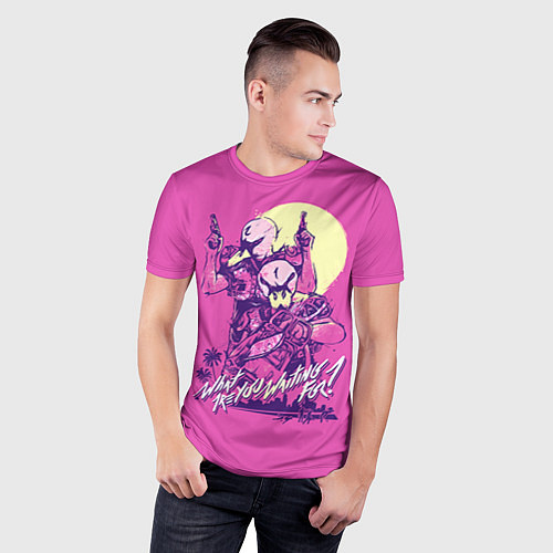 Мужская спорт-футболка What are you waiting for? / 3D-принт – фото 3