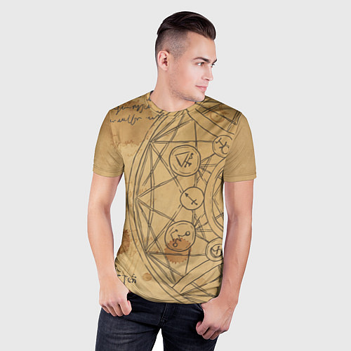 Мужская спорт-футболка Дневник алхимика / 3D-принт – фото 3